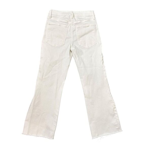 Banana Republic Jeans Womens Size 27 White Cropped Bootcut Button Fly High Rise - Picture 3 of 13